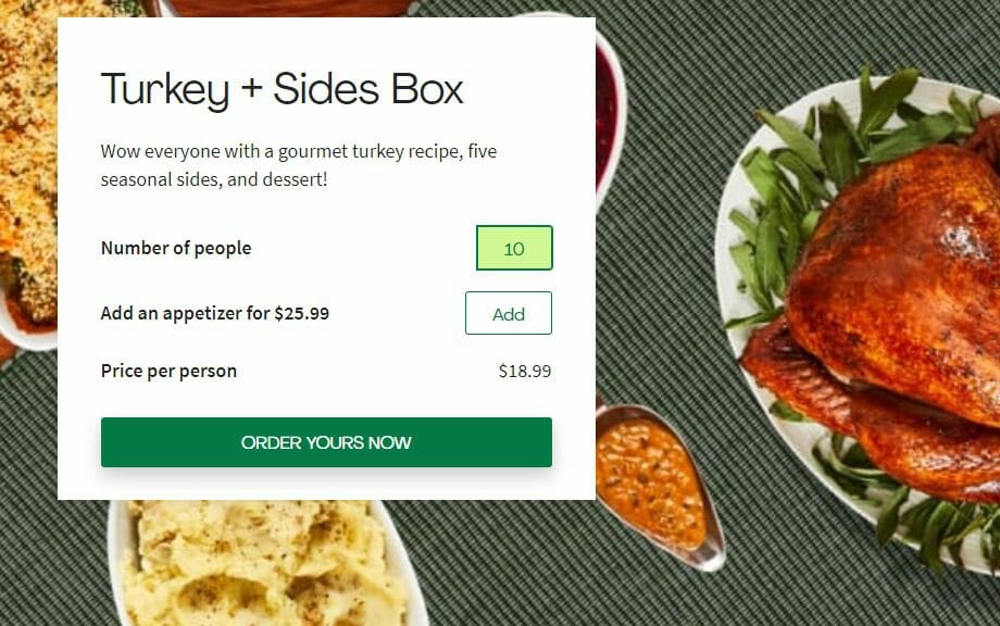 HelloFresh Thanksgiving Box 2022 MealFinds