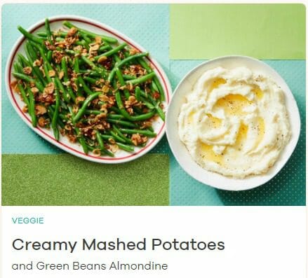 dinnerly mashed potatoes and green beans-holiday meal kits-mealfinds