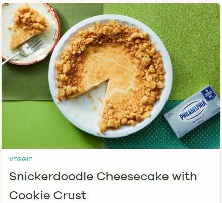 snickerdoodle cheesecake dinnerly-holiday meal kits-mealfinds