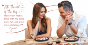 jessica alba quote for hello fresh date night meal kit box-hello fresh date night meal kit- mealfinds