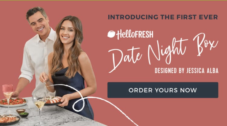date night box with jessica alba-hello fresh date night meal kit- mealfinds