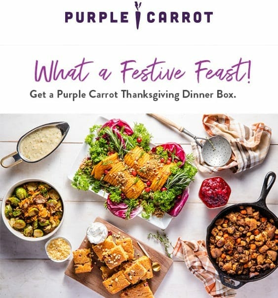 Purple Carrot Vegan Thanksgiving Meal Kit Box MealFinds
