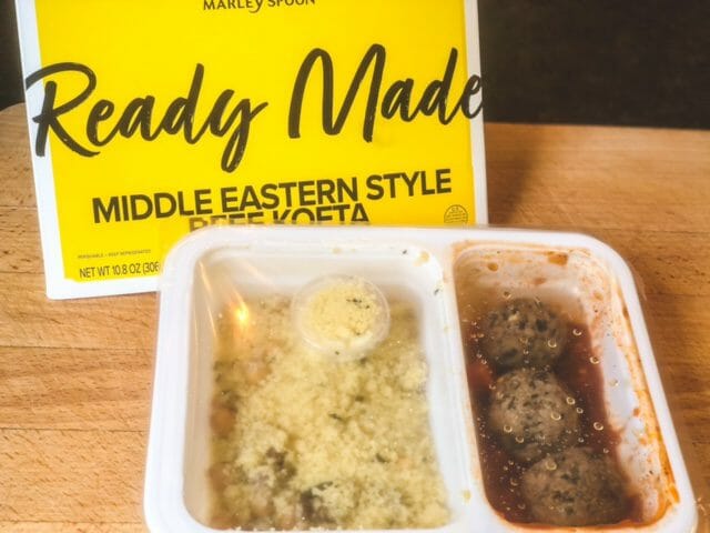 marley spoon beef kofta in package-marley spoon ready meal reviews-mealfinds