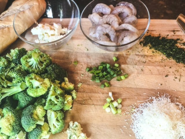 meal kit ingredients on cutting board-marley spoon reviews-mealfinds