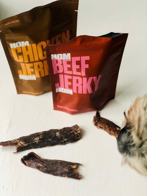 nom nom beef jerky and chicken jerky treats-nom nom reviews-mealfinds