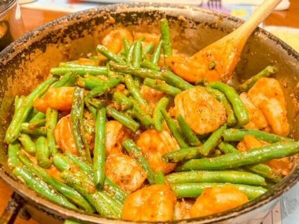 orange ginger shrimp dinner on table-marley spoon meals review-mealfinds