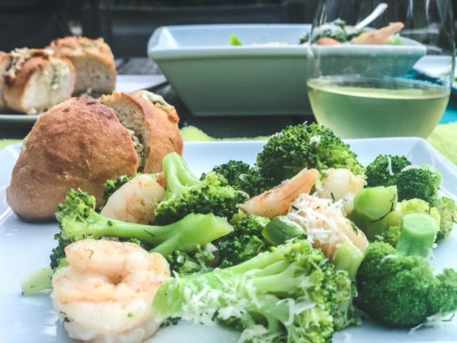 shrimp and boroccoli dinner with bread-marley spoon reviews-mealfinds