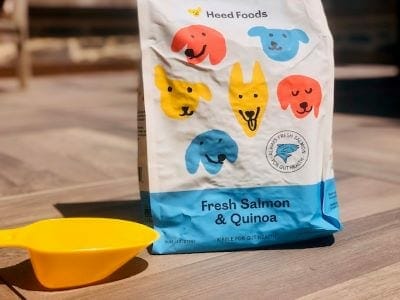 heed-foods-new-packaging-salmon with scoop- Heed Foods Premium Dry Dog Food Review - MealFinds