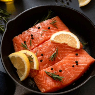 salmon in pan fulton fish market-seafood delivery-mealfinds