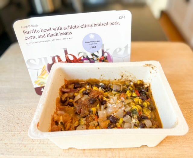 burrito bowl with achiote chile-sunbasket reviews-mealfinds