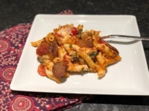 freshly-sausage-baked-penne-dinner