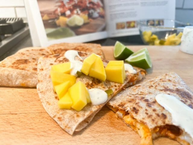 purple carrot vegan buffalo cauliflower quesadillas-purple carrot reviews-mealfinds