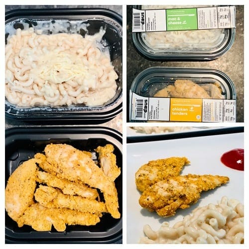 chicken-tenders-mac-and-cheese-snap kitchen reviews-mealfinds