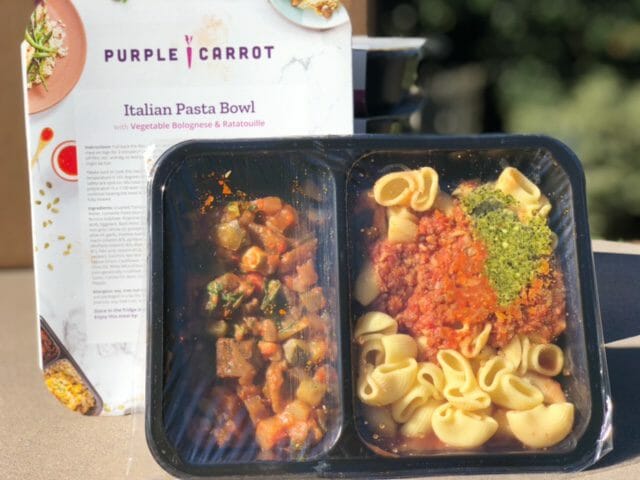 vegan italian past bowl-purple carrot vegan meal reviews-mealfinds