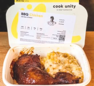 bbq chicken with mac and cheese prepared meal heated in package-CookUnity Prepared Meals Reviews- MealFinds