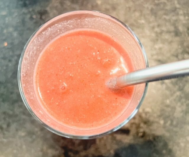 strawberry banana smoothie top-smoothiebox smoothie review-mealfinds