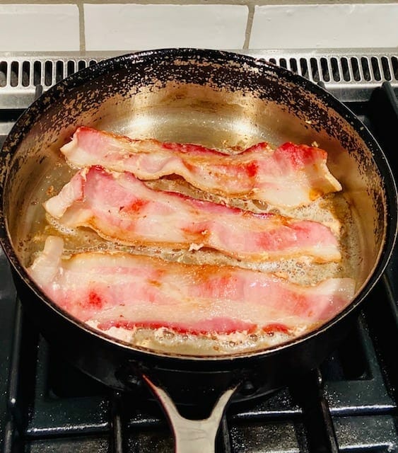 tru-local-bacon in frying pan- truLOCAL Meat & Seafood Delivery Reviews - MealFinds