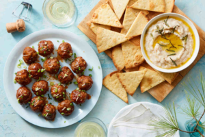 Marley-Spoon-Thanksgiving-Holiday Appetizer Duo- BBQ Cocktail Meatballs & Tuscan White Bean Dip1 (1) 1