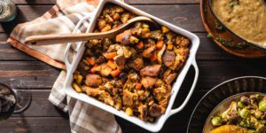 Stuffing-purple carrot plant based thanksgiving meal kit-mealfinds