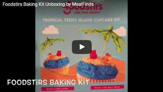 foodstirs baking kit teddy island cupcakes unboxing-foodstris baking kit reviews-mealfinds