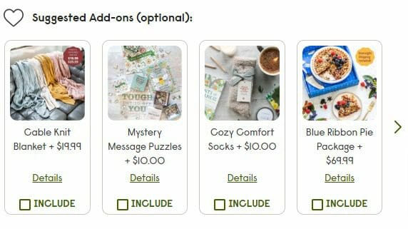 gift basket addons-spoonful of comfort gift basket reviews-mealfinds