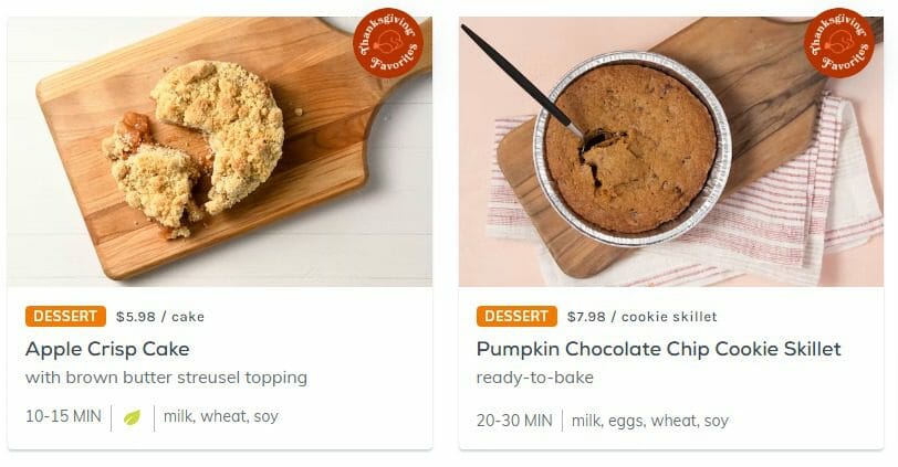home chef thanksgiving 2022 dessert-mealfinds