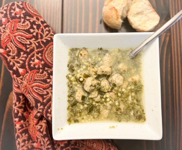 italian wedding soup on bowl-spoonful of comfort gift reviews-mealfinds