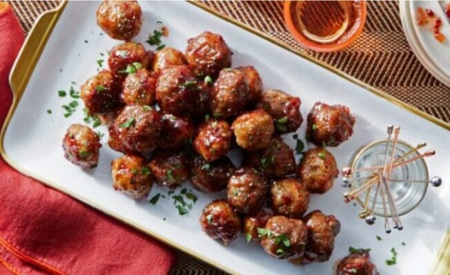 turkey meatball appetizer-marley spoon thanksgiving 2022-mealfinds