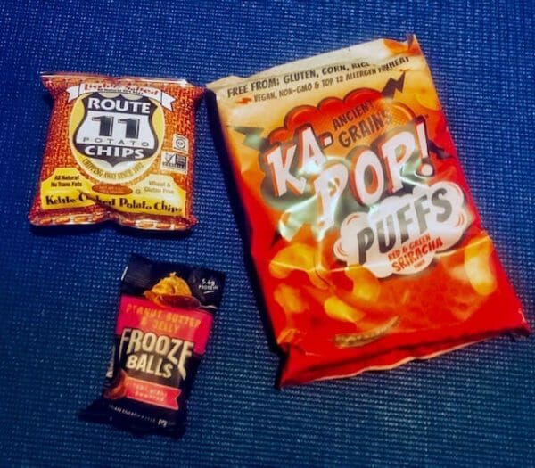 ka pop puffs frooze balls and route 11 chips- vegancuts snack box review-mealfinds