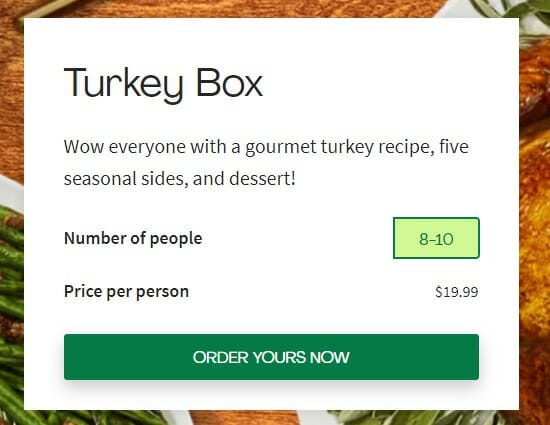 turkey thanksgiving box hello fresh - 2023 thanksgiving meal kits