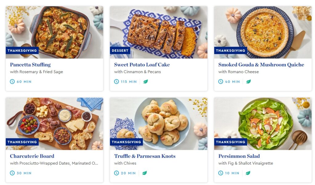 blue apron weekly thanksgiving menu addons-blue apron thanksgiving 2022-mealfinds