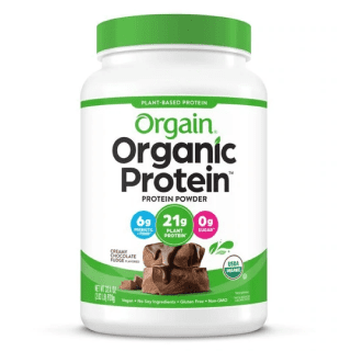 orgain chocolate protein powder-shake delivery-mealfinds