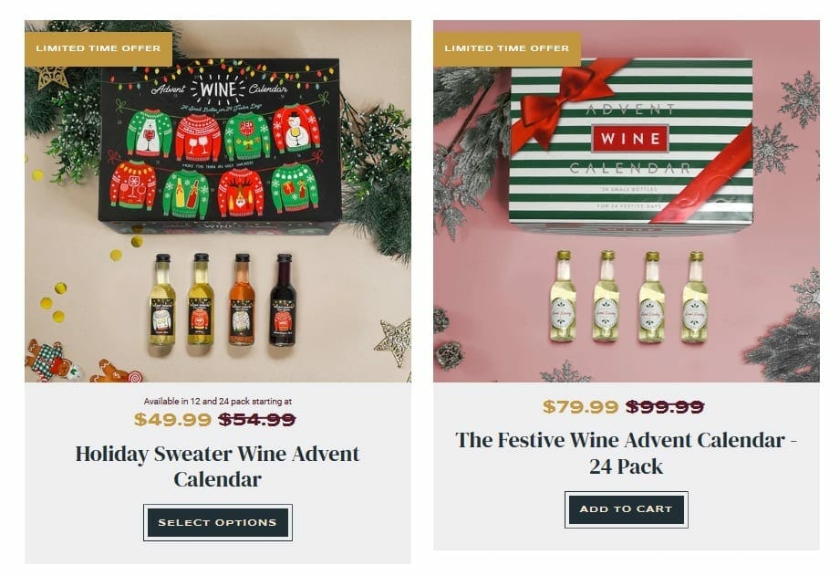 wine advent calendar choices -wine advent calendar-mealfinds