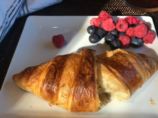 baked croissant with berries on plate-Wildgrain Baking Kit Reviews - MealFinds