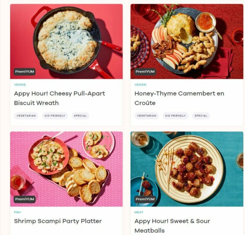 dinnerly christmas appetizzer meal kits 2022-mealfinds