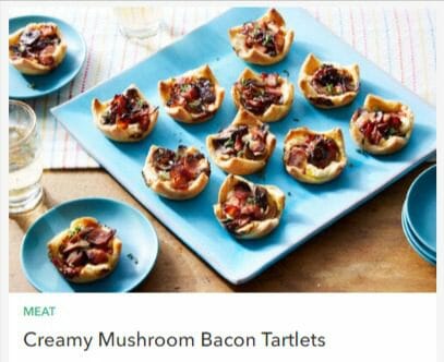 marley spoon creamy mushroom tarlets holiday kit-mealfinds