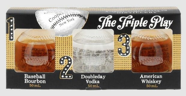 the triple play cooperstown baseball spirit set-wine gift ideas-mealfinds
