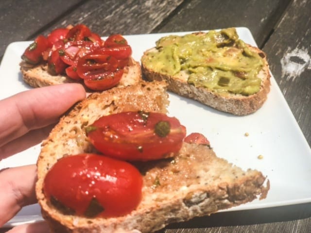 toasted 3 seed bread with tomatoes and avocado- wildgrain baking kit reviews-mealfinds