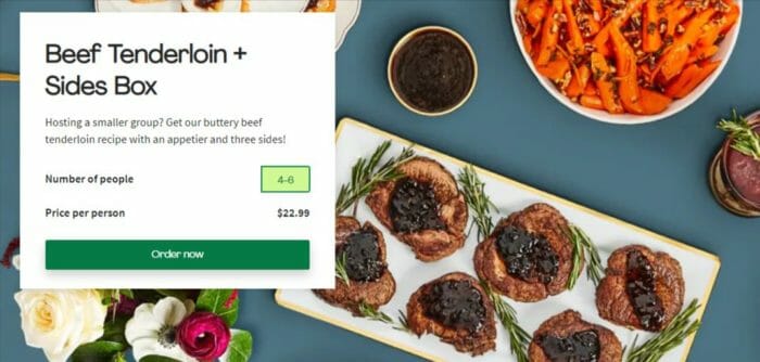 hellofresh holiday box beef tenderloin meal kit-hellofresh holiday meal kit-mealfinds