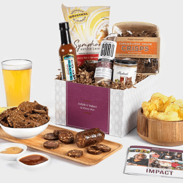 packed with purpose savories and salami gift box-food gifts ideas -mealfinds