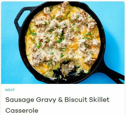 sausage gravy biscuit cassserole dinnerly-holiday meal kits-mealfinds