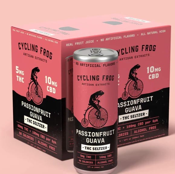 cycling frog-Guava-Passionfruit-THC-Seltzer-6pk