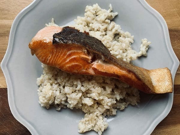 ocean trout on plate with rice-Meat N Bone reviews-mealfinds