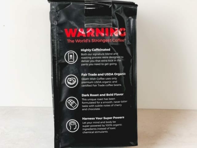 death wish coffee bag label-death wish coffee company review-mealfinds
