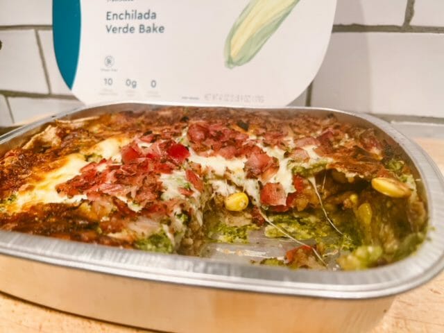 enchilada verde family meal-mosaic foods review-mealfinds