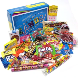 1970 decade candy gift box old time candy-dessert-delivery-mealfinds