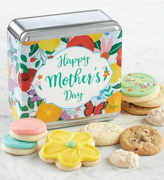 Happy-Mother’s-Day-Mini-Treats-Gift-Tin- cheryls cookies - mothers day gift ideas-mealfinds