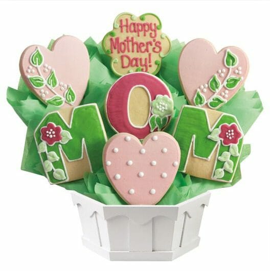 Love For Mom cookie bouquet cookies by design-mothers day gift ideas-mealfinds