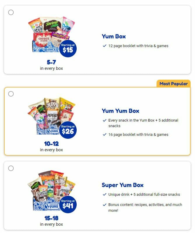 universal yums pricing list - universal yums snack box review-mealfinds