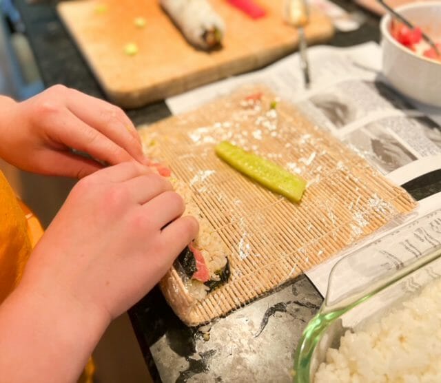 making sushi roll-sushify sushi making kit review-mealfinds